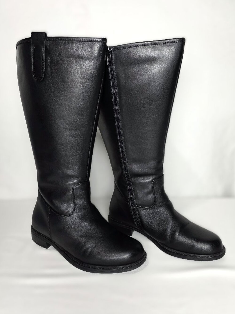 Extra Wide Calf 20" David Tate Black Leather Boots 8.5W